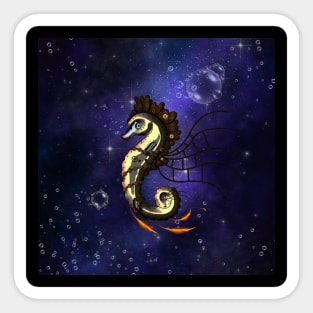 Cute little steampunk seahorse Sticker